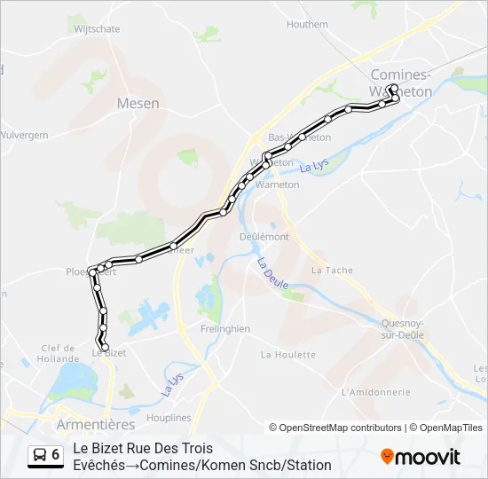 6 Bus Line Map