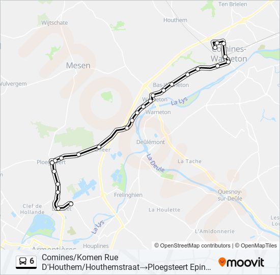 6 bus Line Map