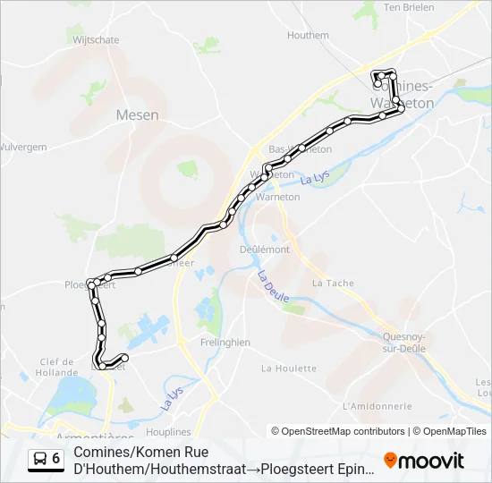 6 Bus Line Map