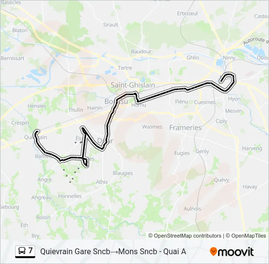 7 Bus Line Map