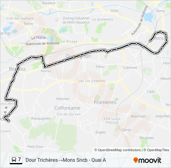 7 Bus Line Map