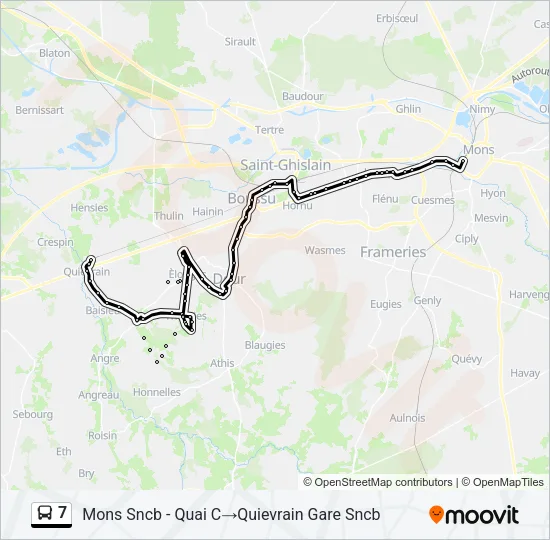 7 Bus Line Map