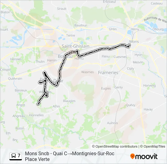 7 Bus Line Map