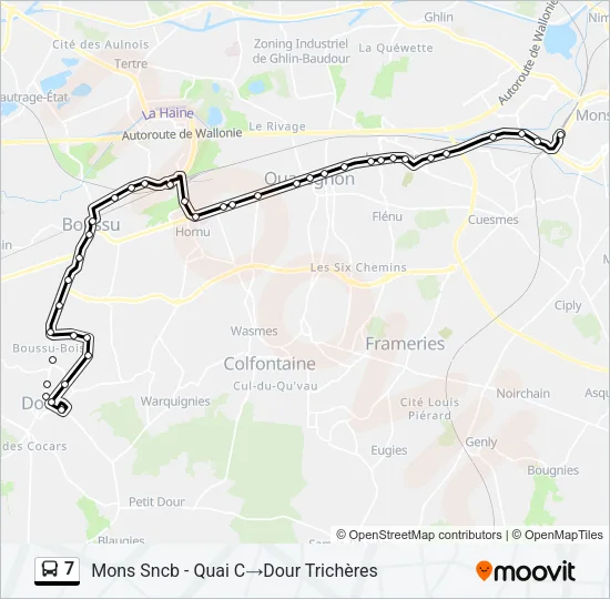 7 Bus Line Map
