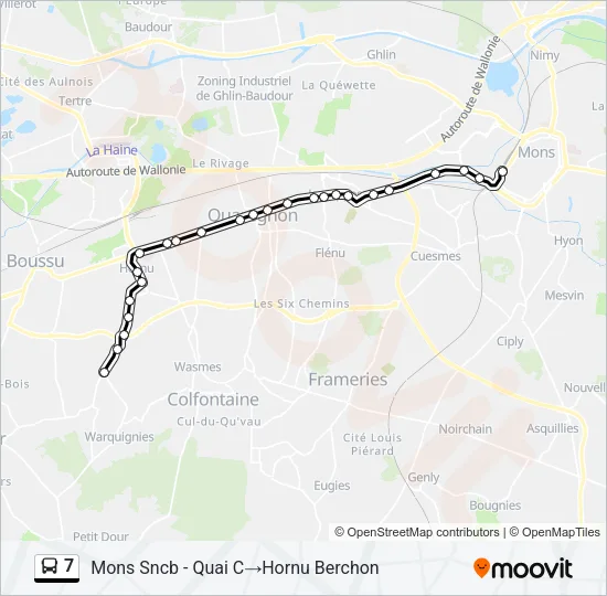 7 Bus Line Map