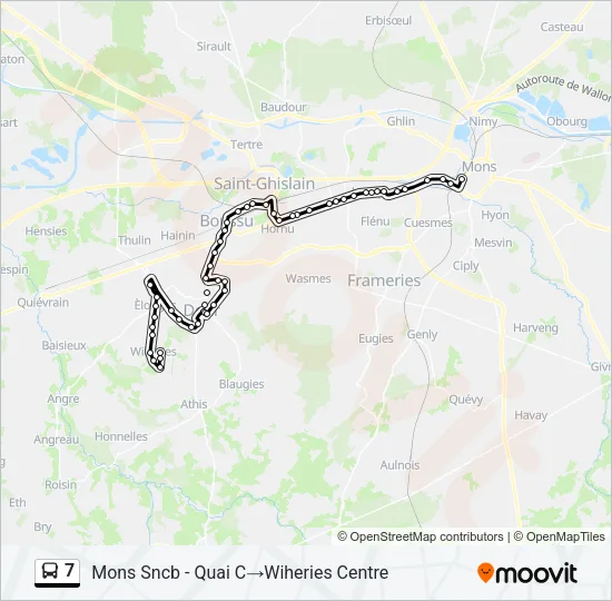7 Bus Line Map