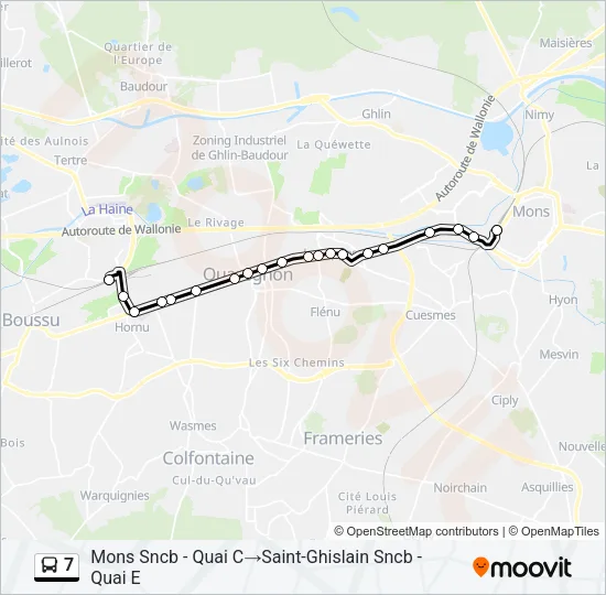 7 Bus Line Map