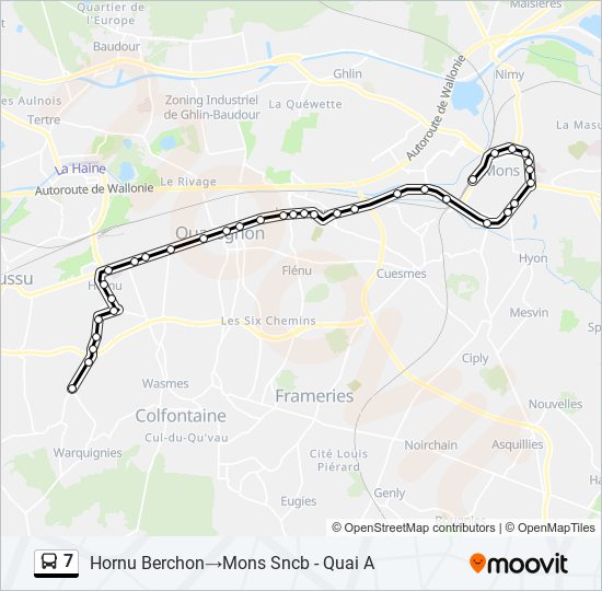 Plan de la ligne 7 de bus