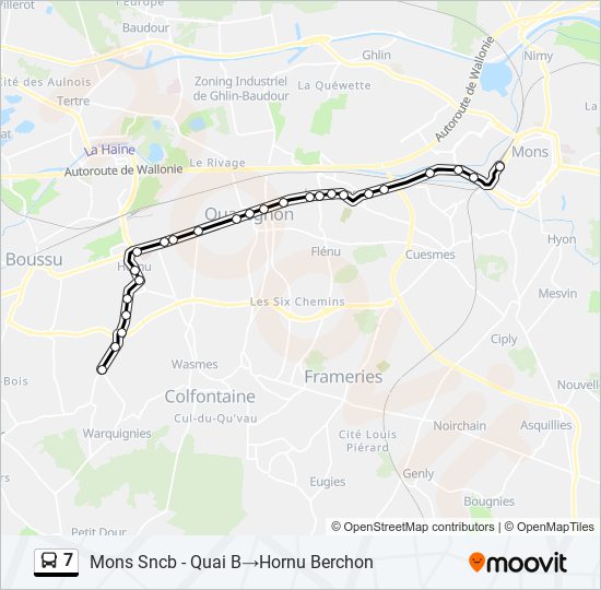 Plan de la ligne 7 de bus