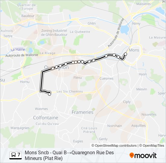 Plan de la ligne 7 de bus