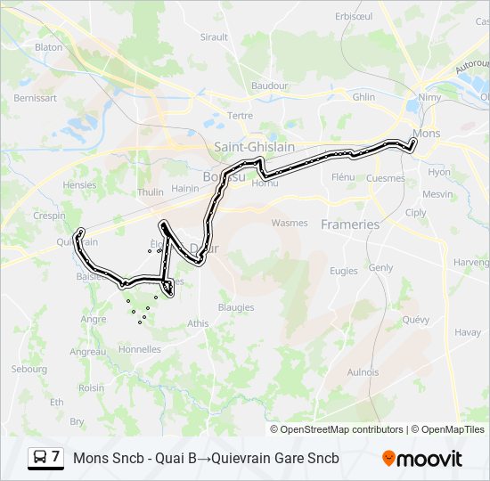 Plan de la ligne 7 de bus