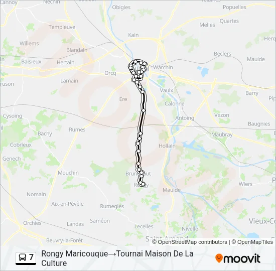 7 Bus Line Map