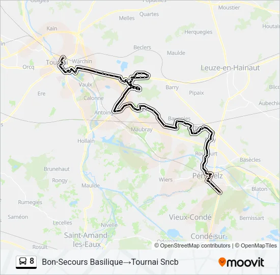 8 Bus Line Map