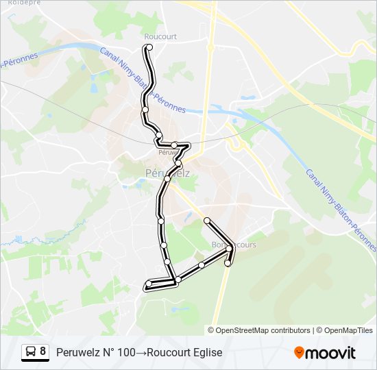 8 bus Line Map