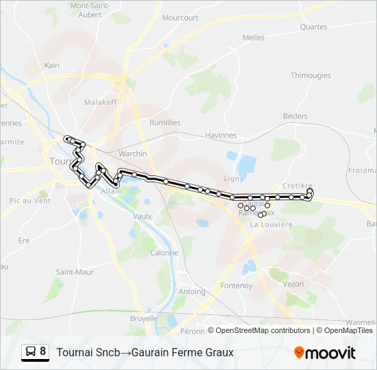 8 Bus Line Map