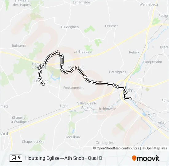 9 Bus Line Map