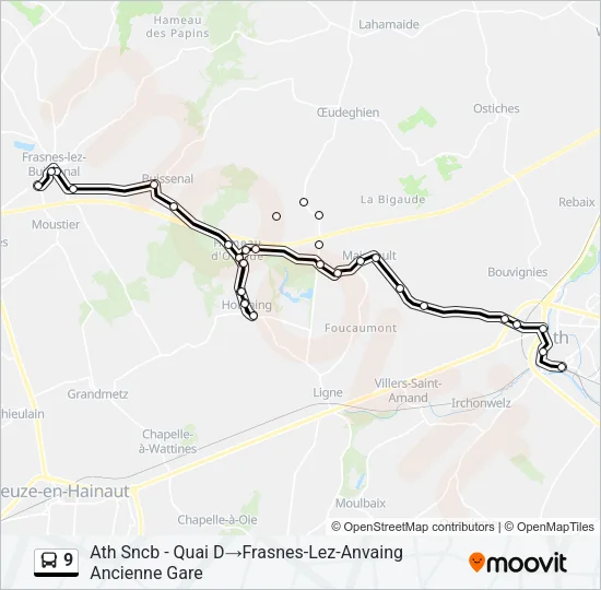 9 Bus Line Map