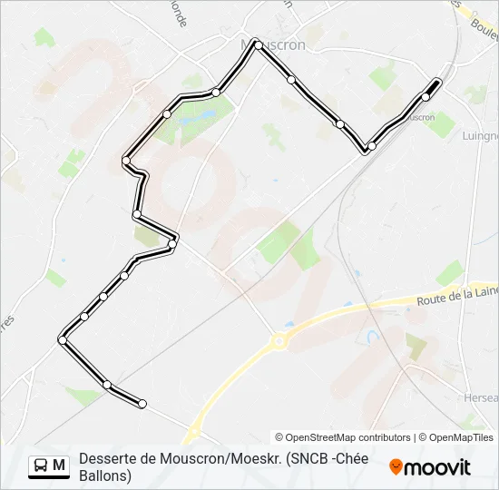 M Bus Line Map