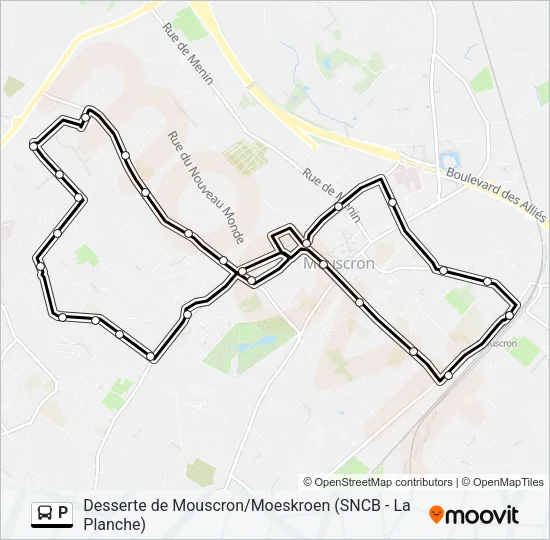 P Bus Line Map