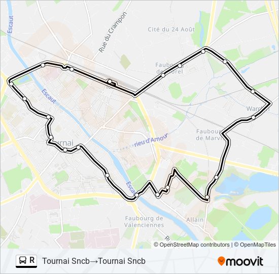 R bus Line Map