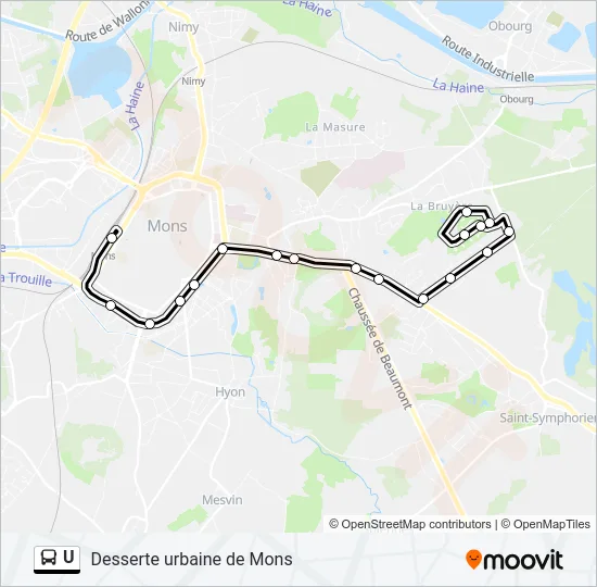 U Bus Line Map