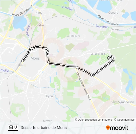 U Bus Line Map