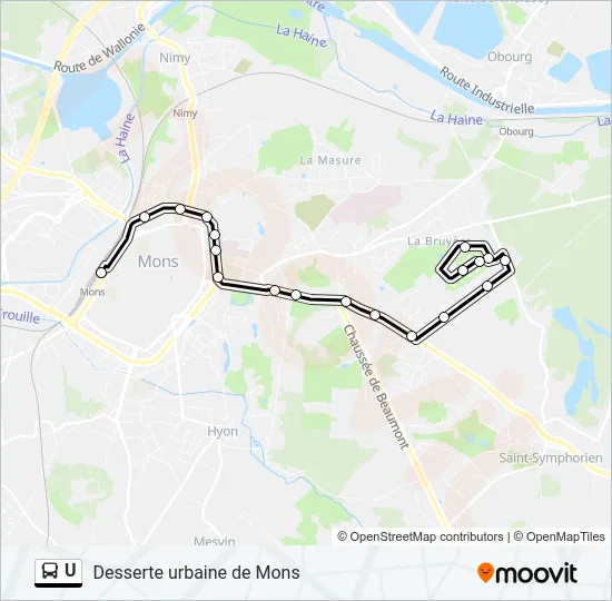 U Bus Line Map