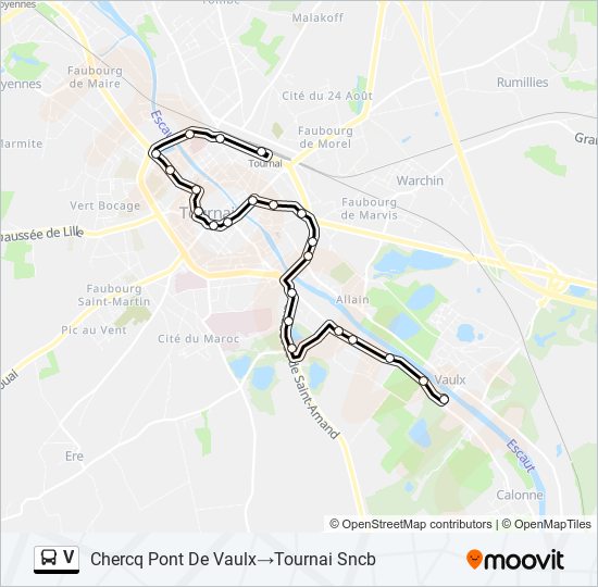 V bus Line Map