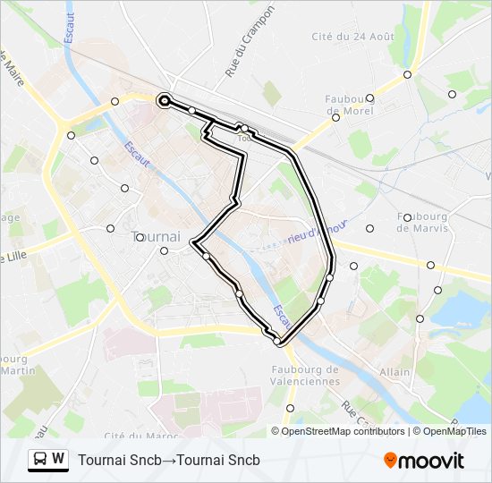 W bus Line Map