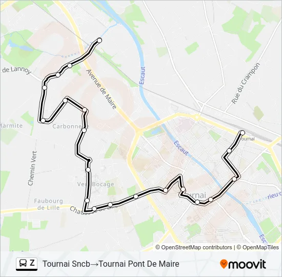 Z Bus Line Map