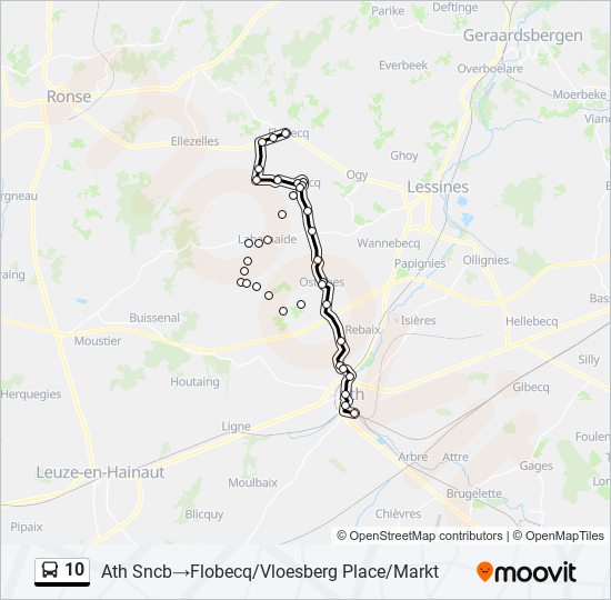 10 bus Line Map