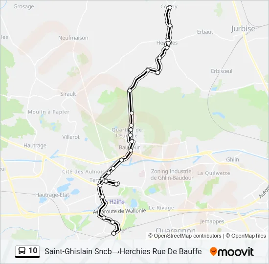 10 Bus Line Map