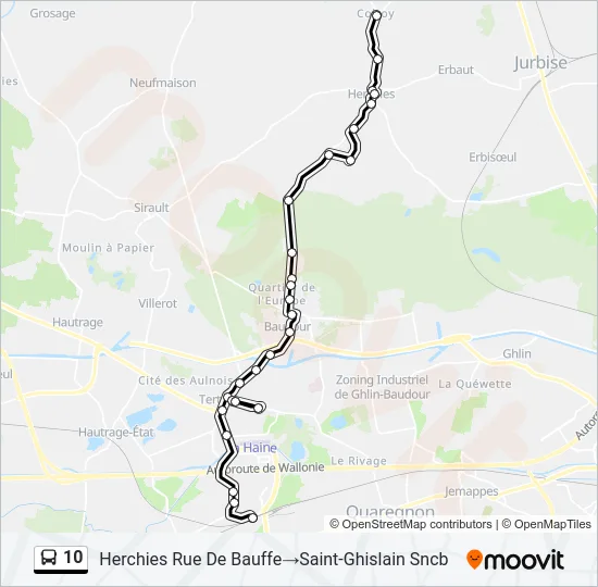 10 Bus Line Map