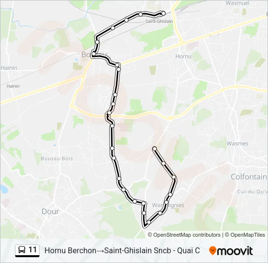 11 Bus Line Map