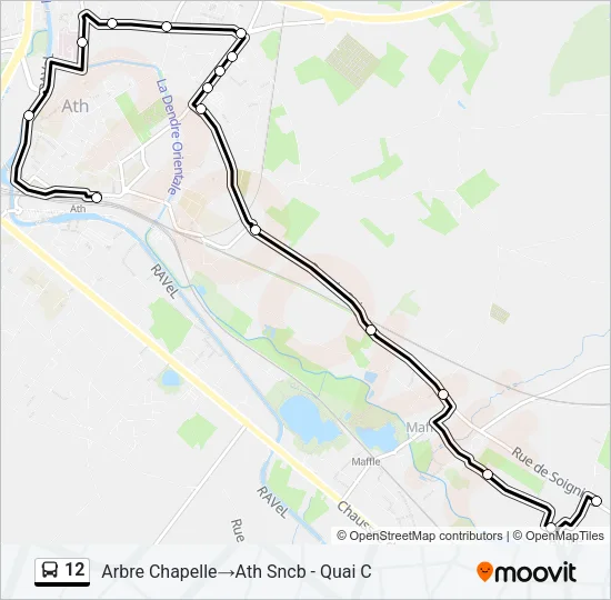12 Bus Line Map