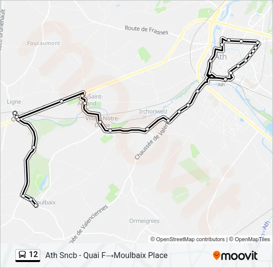 12 Bus Line Map