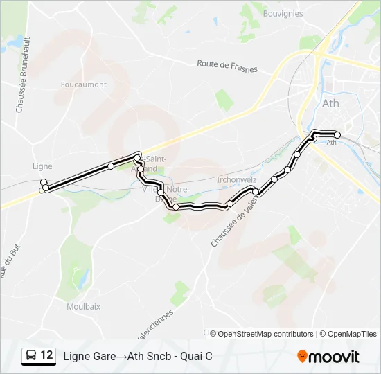 12 Bus Line Map