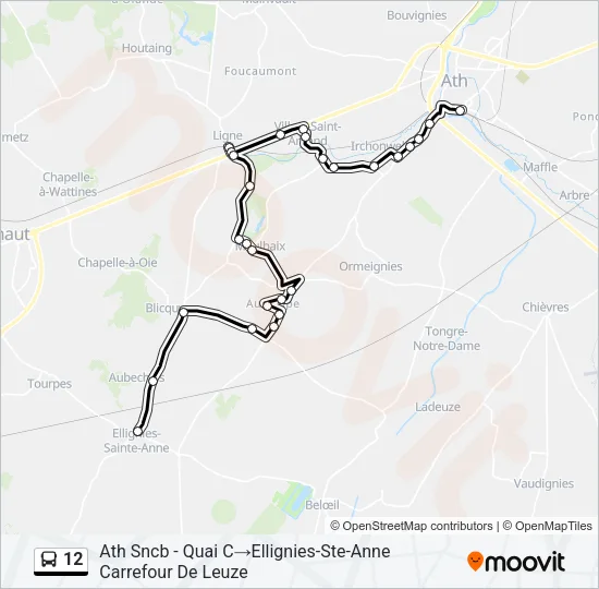 12 Bus Line Map