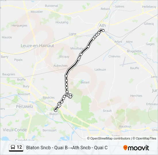 12 Bus Line Map