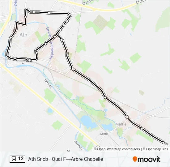 12 Bus Line Map
