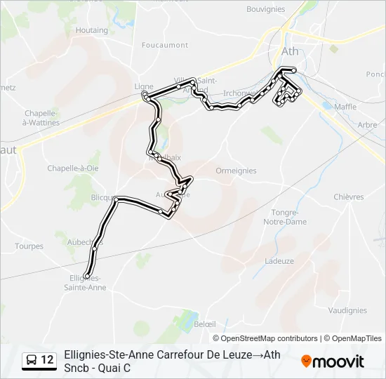 12 Bus Line Map