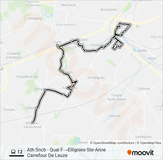12 Bus Line Map
