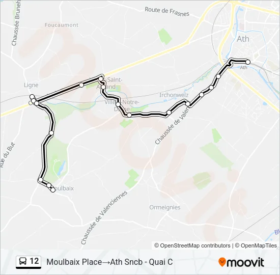 12 Bus Line Map