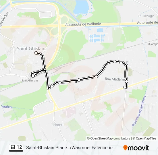 12 Bus Line Map