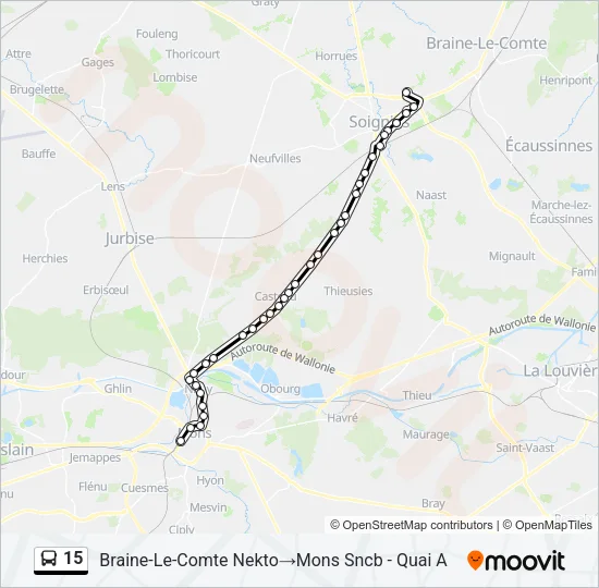 15 Bus Line Map