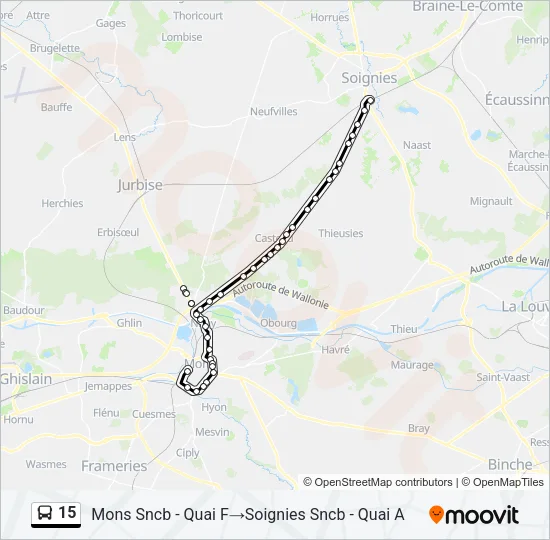 15 Bus Line Map