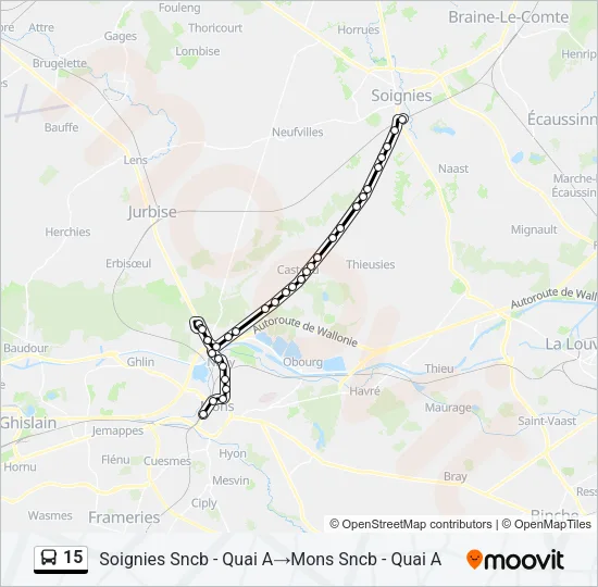 15 Bus Line Map