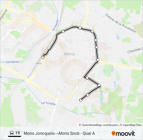 19 Bus Line Map