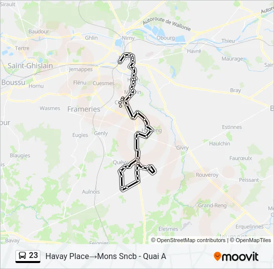 23 Bus Line Map