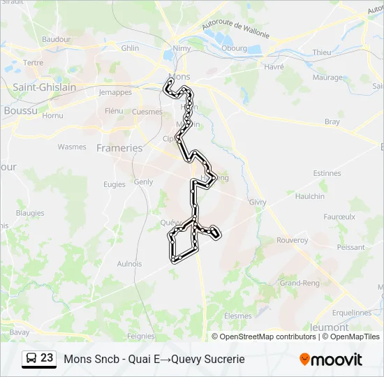 23 Bus Line Map